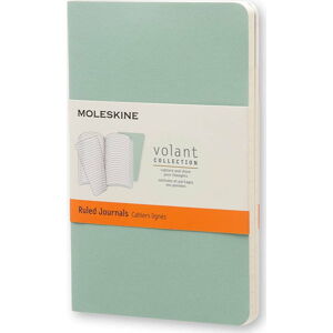 Zelený linkovaný zápisník Moleskine Volant, 80 stran