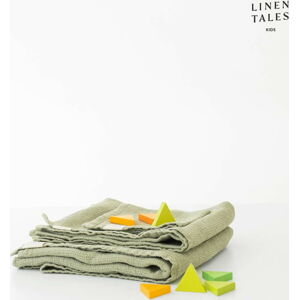 Světle zelená lněná dětská osuška 45x90 cm – Linen Tales