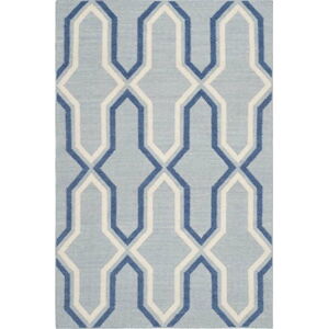 Modrý vlněný koberec Safavieh Aklim, 243 x 152 cm