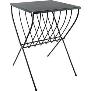 Černý kovový odkládací stolek Leitmotiv Cross