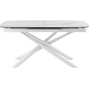 Bílošedý rozkládací jídelní stůl sømcasa Ness, 160 x 95 cm