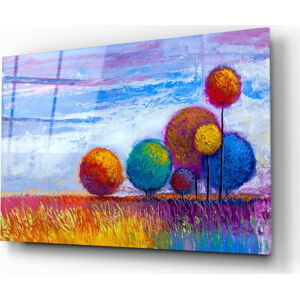 Skleněný obraz Insigne Colorful Trees, 110 x 70 cm