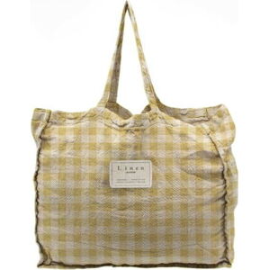 Látková taška Really Nice Things Linen Bag Yellow Vichy