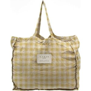 Látková taška Really Nice Things Linen Bag Yellow Vichy