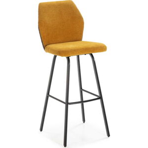 Barové židle v hořčicové barvě v sadě 2 ks 75 cm Pol – Marckeric