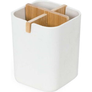 Bílý koupelnový organizér Compactor Ecologic, 8,4 x 7,8 cm