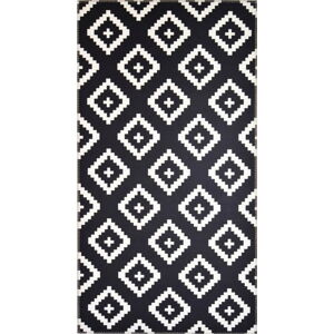 Černobílý koberec Vitaus Geo Winston, 80 x 150 cm