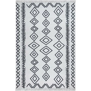 Bílo-černý bavlněný koberec Oyo home Duo, 60 x 100 cm