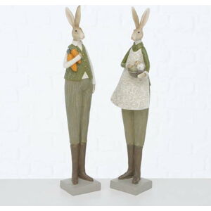 Sada 2 velikonočních dekorací Boltze Mr. & Mrs. Rabbit