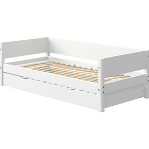 Bílá dětská postel s výsuvným lůžkem Flexa White Single, 90 x 200 cm