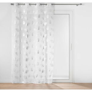 Záclona v bílé a stříbrné barvě 140x280 cm Edelia – douceur d'intérieur