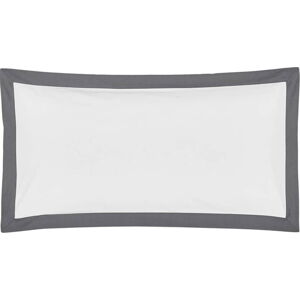 Bílý dekorativní povlak na polštář z bavlněného perkálu Westwing Collection, 40 x 80 cm