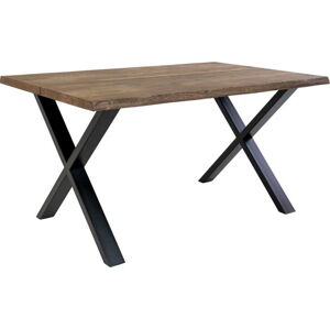 Jídelní stůl s deskou z masivního dubu House Nordic Toulon Smoked, 140 x 95 cm