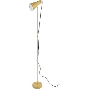 Horčicově žlutá stojací lampa Leitmotiv Mini Cone, výška 147,5 cm