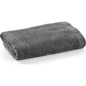 Tmavě šedý bavlněný ručník Kave Home Miekki, 50 x 100 cm