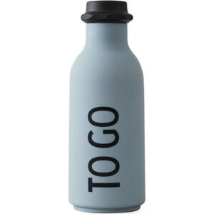 Modrá láhev na vodu Design Letters To Go, 500 ml