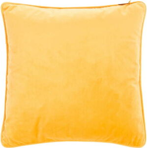 Žlutý polštář Tiseco Home Studio Velvety, 45 x 45 cm