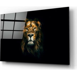 Skleněný obraz Insigne Lion, 72 x 46 cm