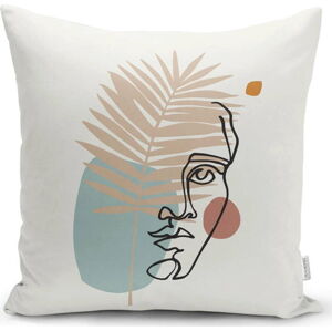 Povlak na polštář Minimalist Cushion Covers Drawing Face, 45 x 45 cm