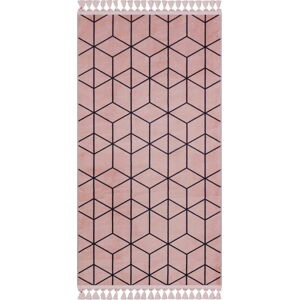 Růžový pratelný koberec 200x100 cm - Vitaus