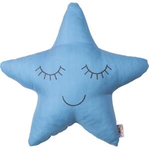 Modrý dětský polštářek s příměsí bavlny Mike & Co. NEW YORK Pillow Toy Star, 35 x 35 cm