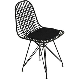 Černé kovové jídelní židle v sadě 2 ks Kafes – Kalune Design