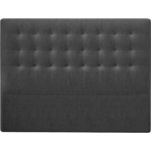 Tmavě šedé čelo postele se sametovým potahem Windsor & Co Sofas Athena, 140 x 120 cm