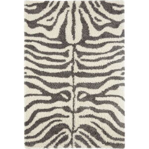 Šedý/béžový koberec 170x120 cm Striped Animal - Ragami