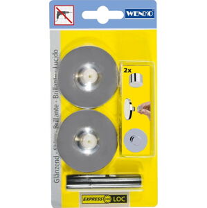Sada 2 samodržících nástěnných háčků ve stříbrné barvě Wenko Express-Loc®