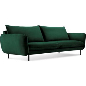 Zelená sametová pohovka Cosmopolitan Design Vienna, 230 cm