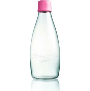 Fuchsiová skleněná lahev ReTap, 800 ml