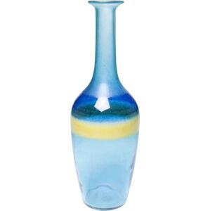 Modrá skleněná váza Kare Design Blue River, výška 53 cm