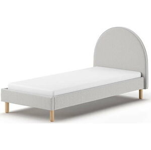 Šedá čalouněná jednolůžková postel s roštem 90x200 cm MOON – Vipack