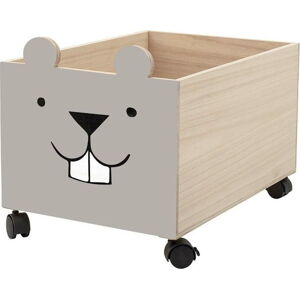 Dřevěný dětský úložný box na kolečkách Elene - Bloomingville Mini