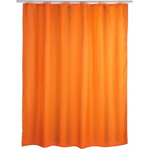 Oranžový sprchový závěs Wenko Puro, 180 x 200 cm