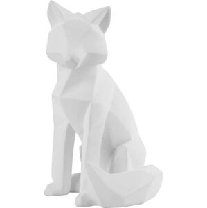Matně bílá soška PT LIVING Origami Fox, výška 26 cm
