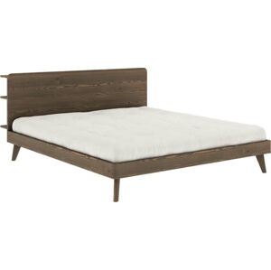 Hnědá dvoulůžková postel s roštem 180x200 cm Retreat – Karup Design
