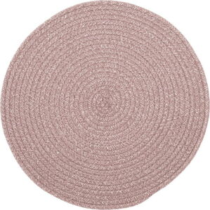 Růžové prostírání s příměsí bavlny Tiseco Home Studio, ø 38 cm