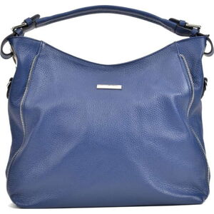 Modrá kožená kabelka Mangotti Bags Luciana