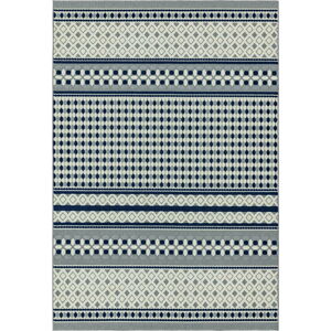 Modro-bílý koberec Asiatic Carpets Antibes Geometric, 120 x 170 cm