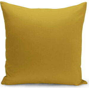 Tmavě žlutý dekorativní polštář Kate Louise Lisa, 43 x 43 cm