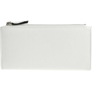 Bílá koženková peněženka Carla Ferreri, 10.5 x 19 cm