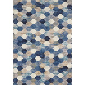Modro-krémový koberec Elle Decor Arty Manosque, 80 x 150 cm