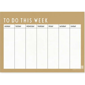 Béžový týdenní plánovač Design Letters Weekly