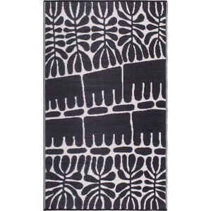 Černý oboustranný venkovní koberec z recyklovaného plastu Fab Hab Serowe Black, 90 x 150 cm