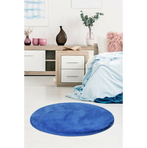 Modrý koberec Milano, ⌀ 90 cm