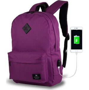 Fialový batoh s USB portem My Valice SPECTA Smart Bag