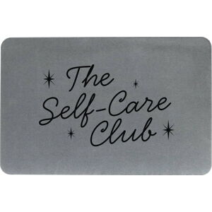 Šedá koupelnová předložka 39x60 cm Self Care Club – Artsy Doormats