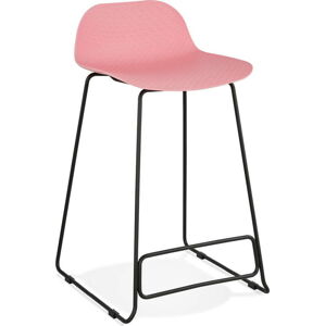 Růžová barová židle Kokoon Slade Mini, výška sedu 66 cm