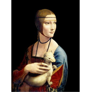 Obraz - reprodukce 50x70 cm Lady with an Ermine, Leonardo Da Vinci – Fedkolor